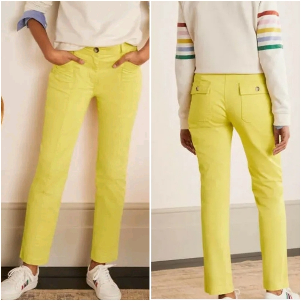 Boden Abingdon Chino Pineapple Yellow Ankle Pants